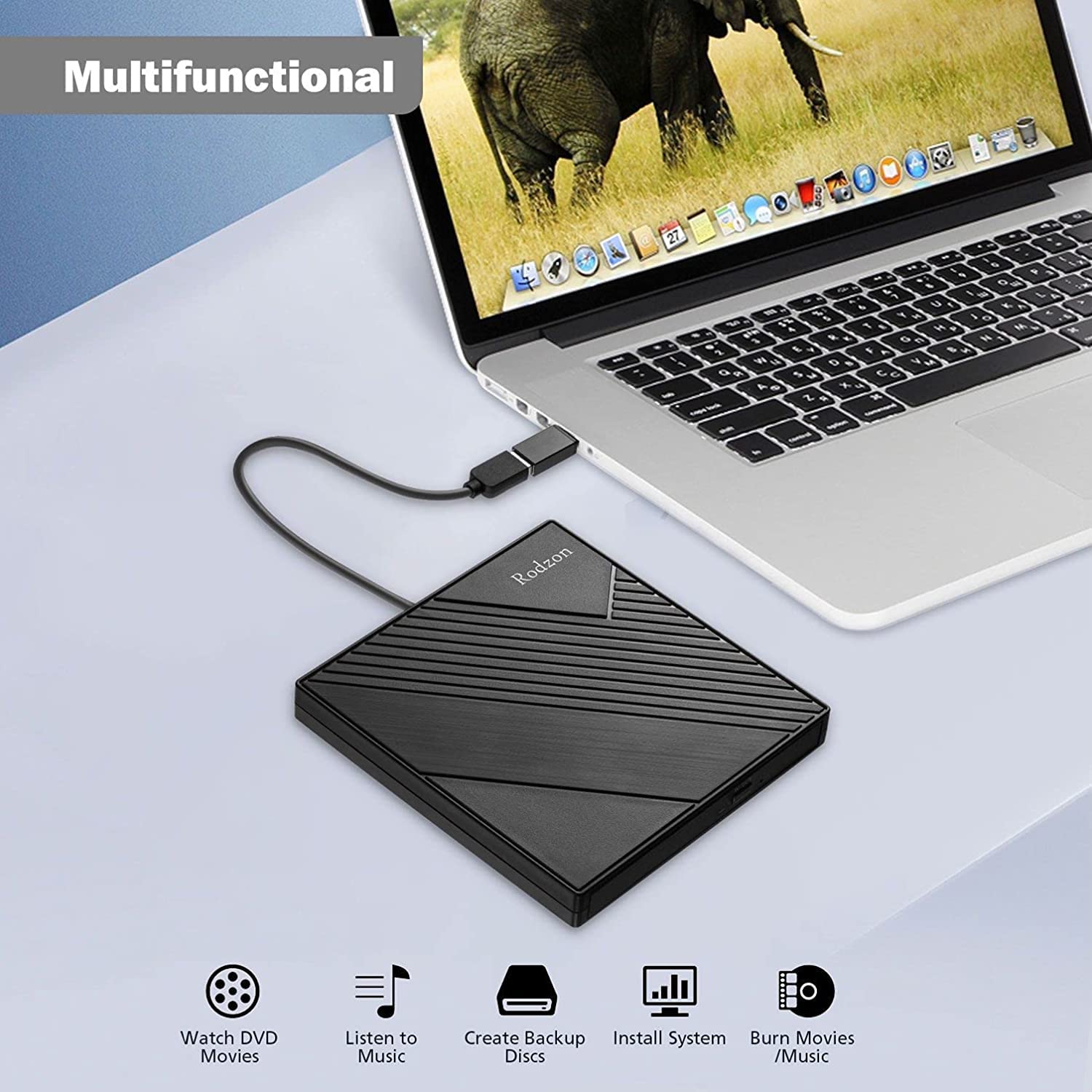 Amazon.com: External CD Drive Type C USB 3.0 Portable CD DVD +/-RW